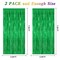 2 Pack Tinsel Backdrop, 3.28 FT x 7.05 FT Green Party Decorations, Metallic Football Backdrop Curtains Tinsel Curtains Streamer Backdrop, Party Supplies Wall Decor for Football Party Birthday
